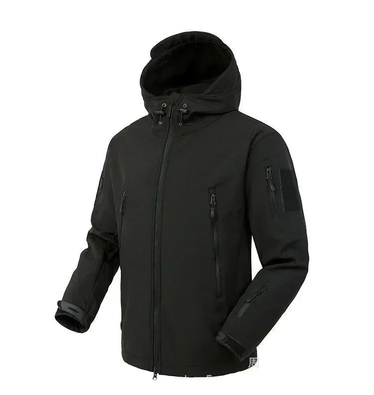 Autumn Outdoor EMR Waterproof Tactical Softshell Jacket Suitable Sports Hunting Camping Mountaineering Interior Fleece Lining