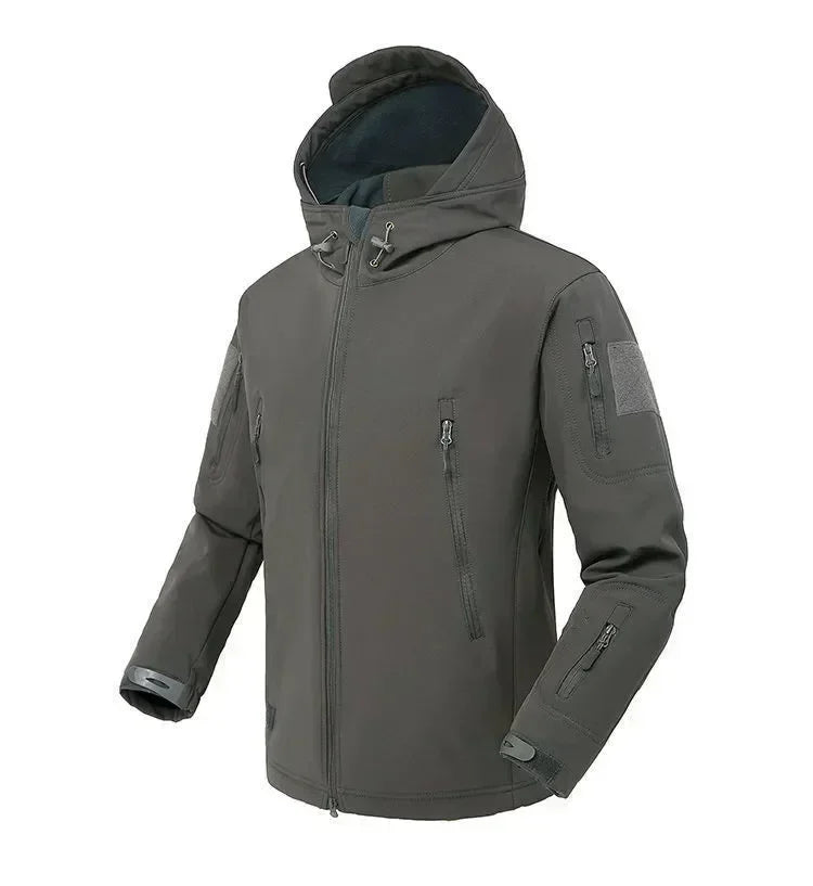 Autumn Outdoor EMR Waterproof Tactical Softshell Jacket Suitable Sports Hunting Camping Mountaineering Interior Fleece Lining