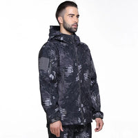 Chaqueta Táctica Softshell Impermeable con Capucha - Vivemoda