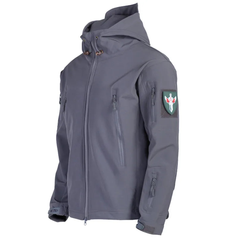 Autumn Outdoor EMR Waterproof Tactical Softshell Jacket Suitable Sports Hunting Camping Mountaineering Interior Fleece Lining